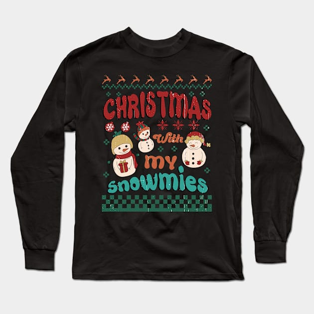 Christmas With My Snowmies Sublimation Long Sleeve T-Shirt by TeesByKimchi